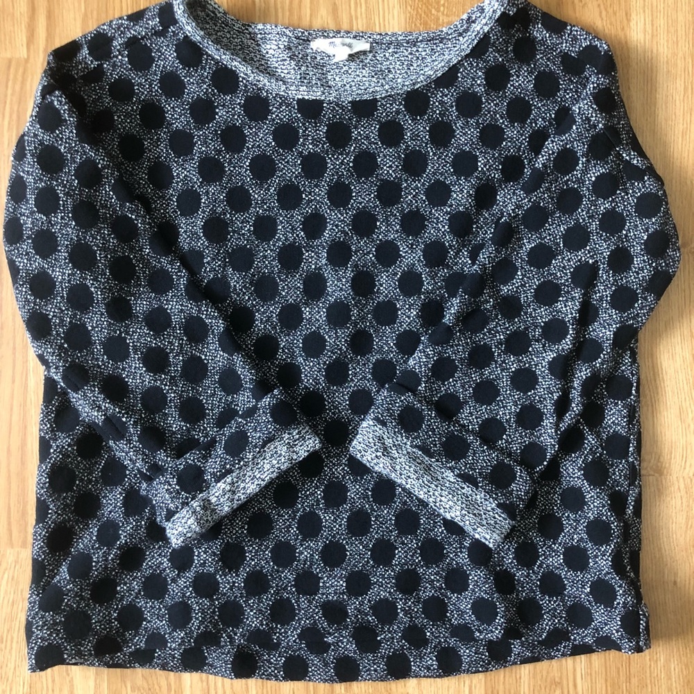 Madewell reversible marled dot top